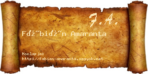Fábián Amaranta névjegykártya